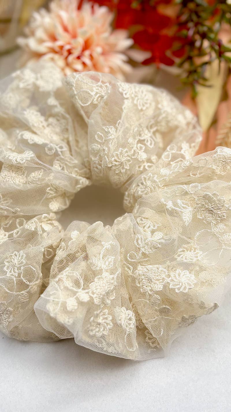 Lazo de encaje 15cm Beige