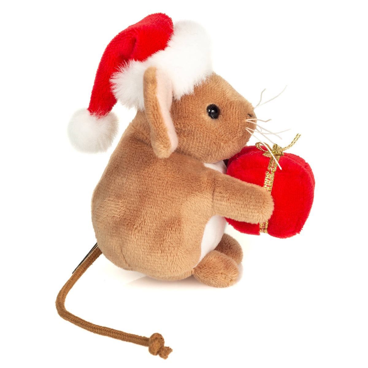 Peluche Ratoncito de Navidad con Regalo de 11 cm