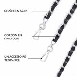 Cadena Para Teléfono LARGA PLATA Y NEGRO - DRAEGER