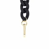Cadena Para Teléfono Corta RESINA NEGRO Y DORADO- DRAEGER