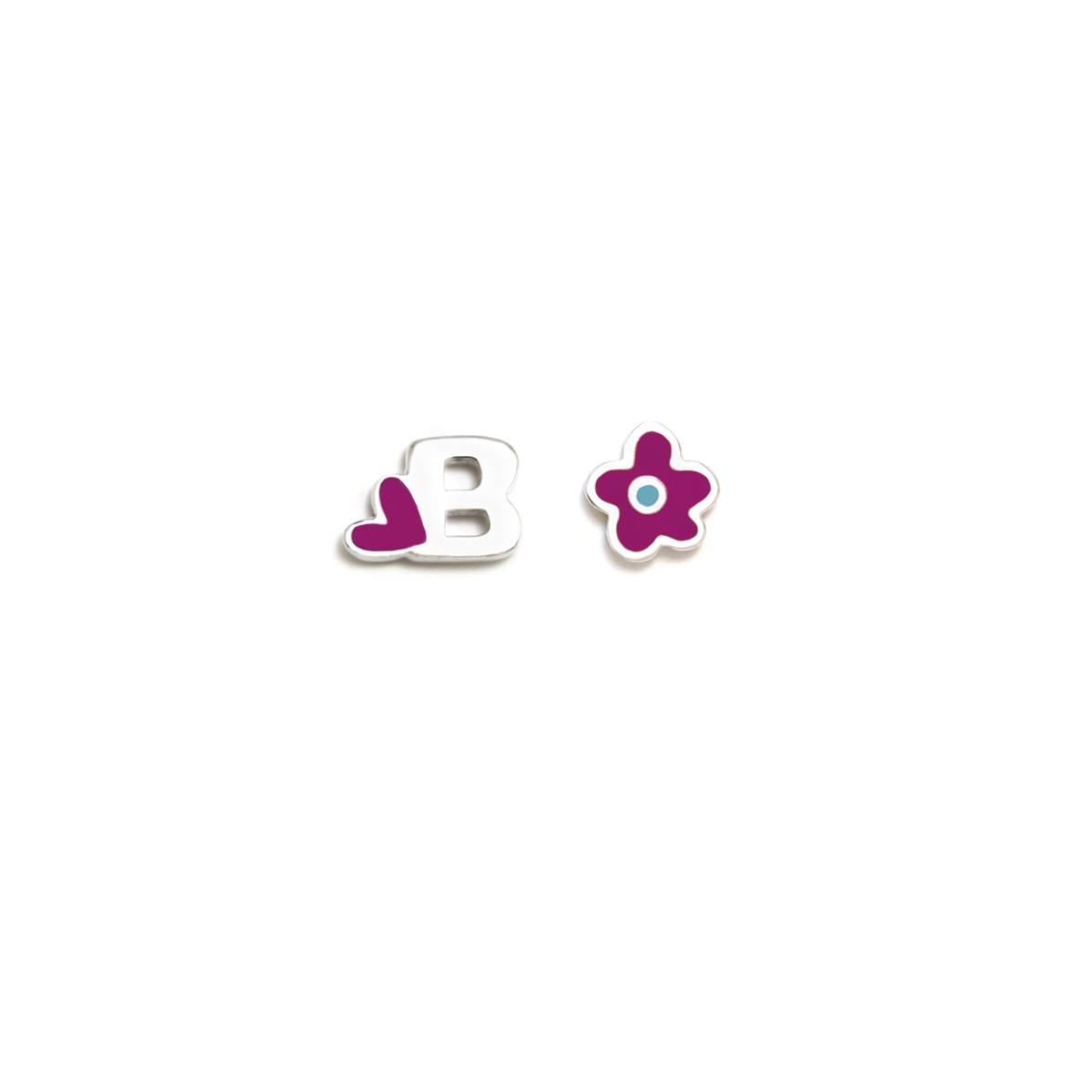 Pendientes INICIAL B Morado - AGATHA RUIZ DE LA PRADA