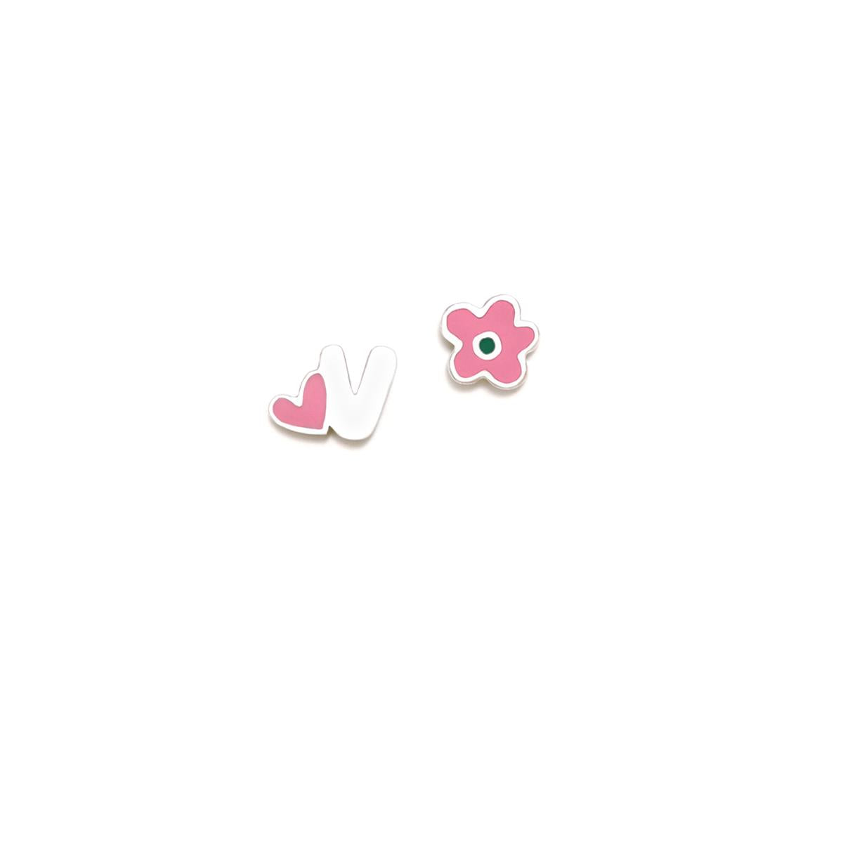 Pendientes INICIAL V Rosa - AGATHA RUIZ DE LA PRADA