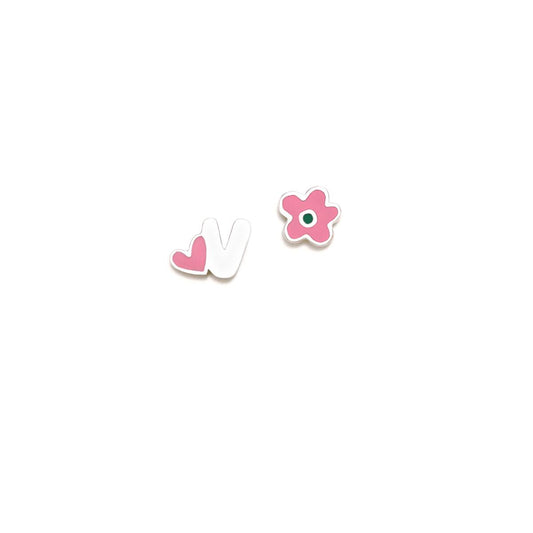 Pendientes INICIAL V Rosa - AGATHA RUIZ DE LA PRADA