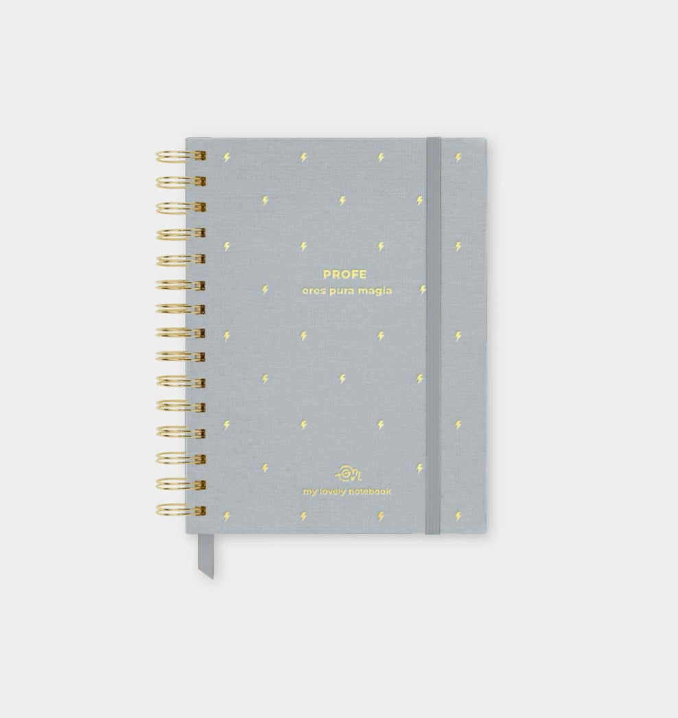 Cuaderno A5 Entelado PROFE ERES PURA MAGIA - THE GREAT MOUSTACHE