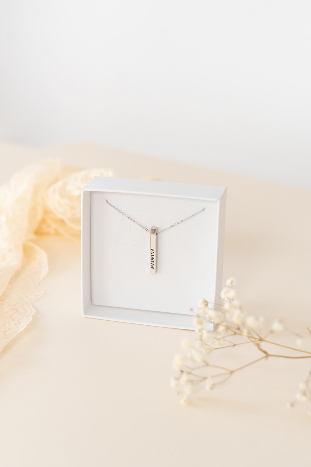 Gargantilla de Plata Madrina Personalizable