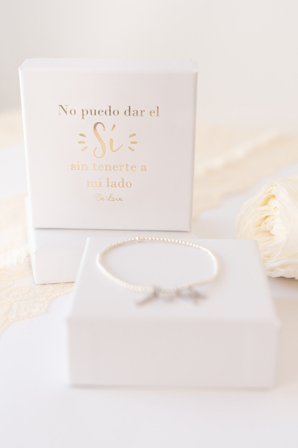 Pulsera Tú y Yo Plata Primera Ley- No puedo dar el sí sin tenerte a mi lado- Be Love