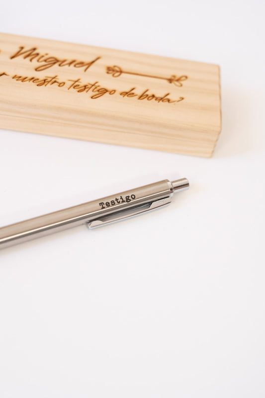 Bolígrafo Personalizado para Testigo de Boda- Be Love