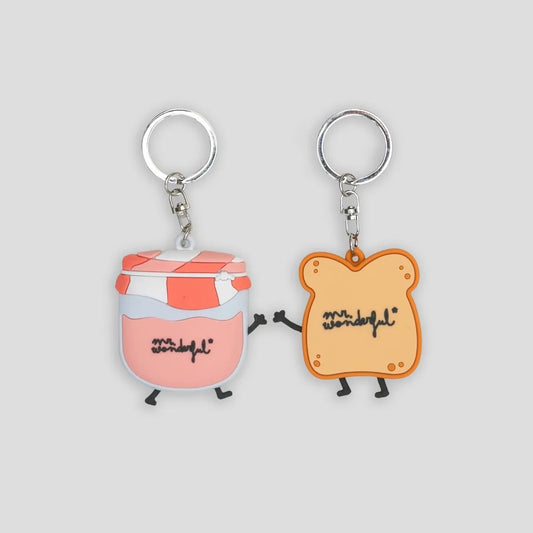 Set de 2 llaveros - Tostada y mermelada- Mr. Wonderful