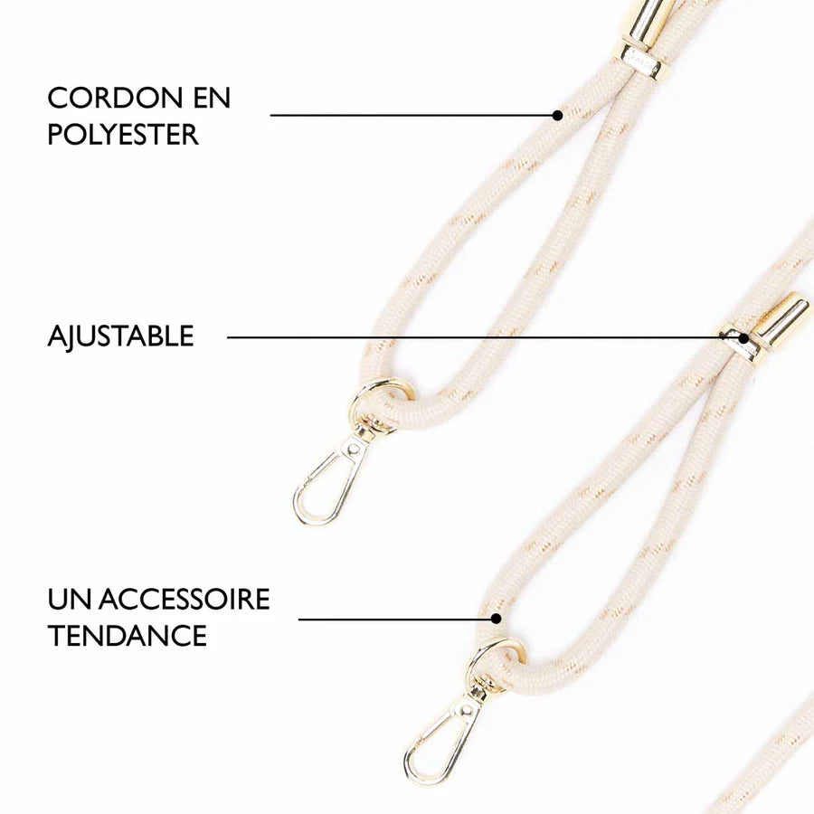 Cordón Para Teléfono LARGO BEIGY DORADO DRAEGER