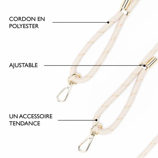 Cordón Para Teléfono LARGO BEIGY DORADO DRAEGER