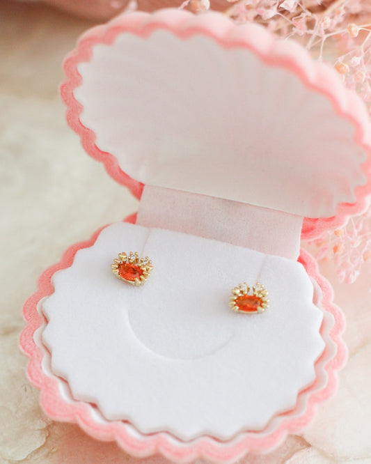 Pendientes Cangrejo Naranja Acero-Be Love