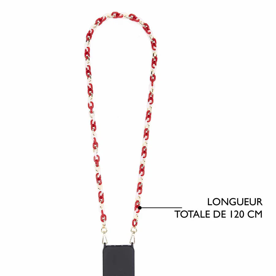 Cadena Para Teléfono LARGA MULTICOLOR ROJO- DRAEGER