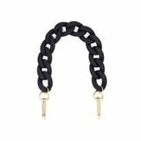 Cadena Para Teléfono Corta RESINA NEGRO Y DORADO- DRAEGER