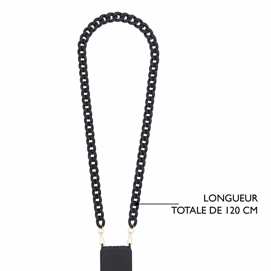 Cadena Para Teléfono LARGA RESINA NEGRO - DRAEGER