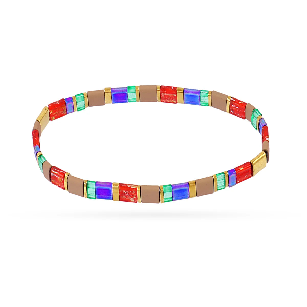 Pulsera elástica Miyuki multicolor
