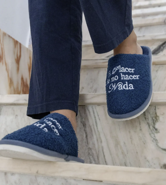 Zapatillas “El placer de no hacer nada” azul - FISURA