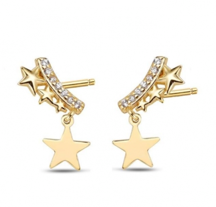 Pendientes Candy Star- Plata