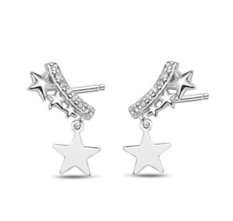 Pendientes Candy Star- Plata