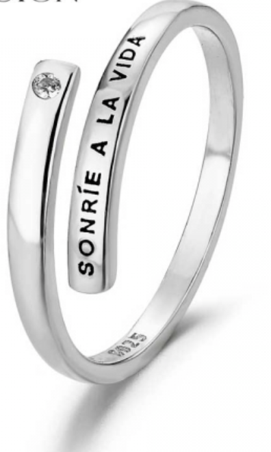 Anillo Sonríe a la vida- Plata