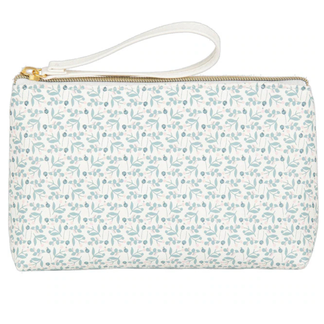 Portatodo Grande con Cremallera FLORES Azul y Blanco - DRAEGER