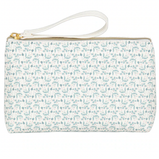 Portatodo Grande con Cremallera FLORES Azul y Blanco - DRAEGER