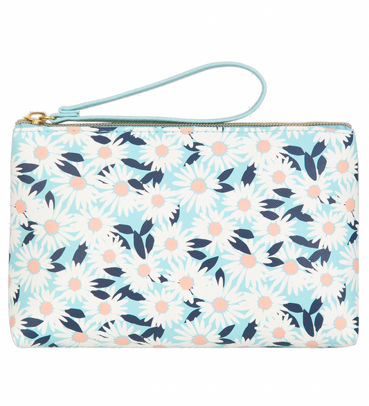 Portatodo Grande con Cremallera MARGARITAS Azul y Blanco - DRAEGER