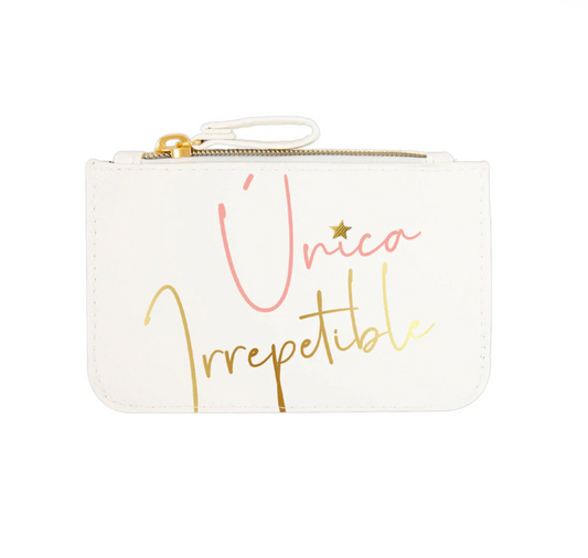 Portatodo Pequeño con Cremallera UNICA IRREPETIBLE Blanco, Rosa y Dorado - DRAEGER