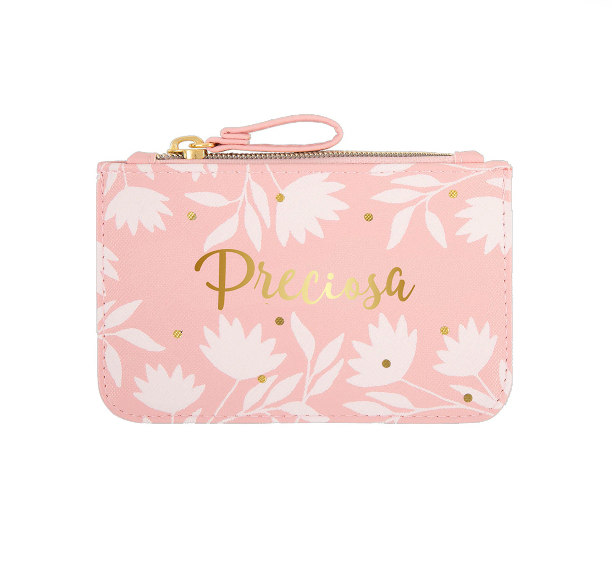 Portatodo Pequeño con Cremallera PRECIOSA Rosa y Dorado - DRAEGER