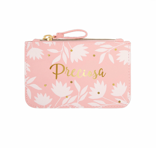 Portatodo Pequeño con Cremallera PRECIOSA Rosa y Dorado - DRAEGER