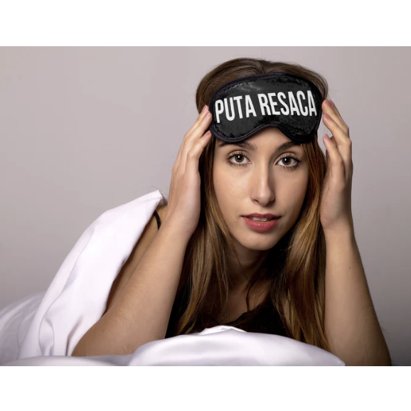 Antifaz de gel Puta Resaca Negro-Fisura