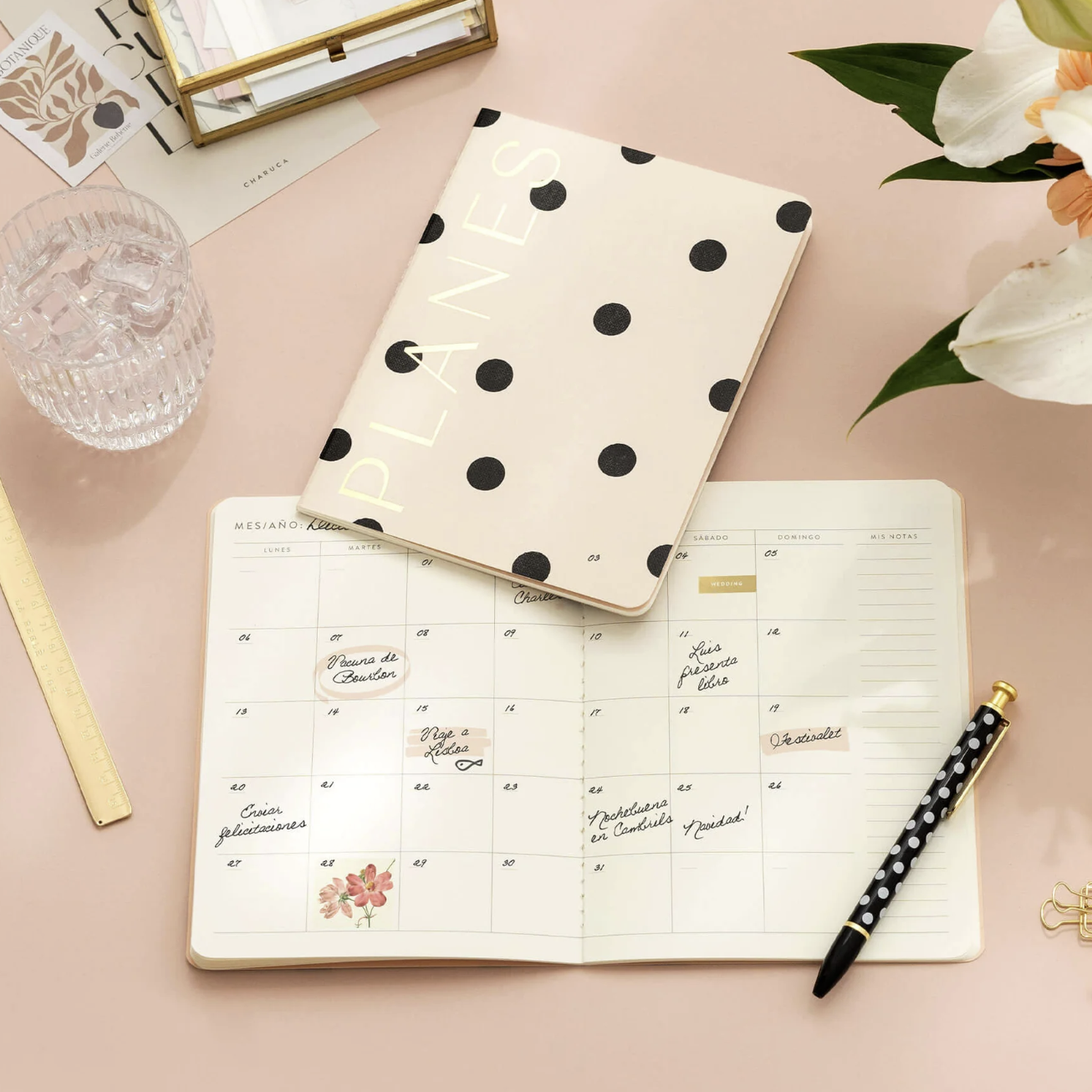 Planificador MENSUAL LIGERO MINIMAL MEDIANO - CHARUCA