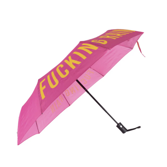 Paraguas plegable FUCKING RAIN ROSA - FISURA