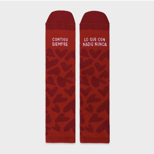 Calcetines "Contigo siempre lo que con nadie nunca" - UO