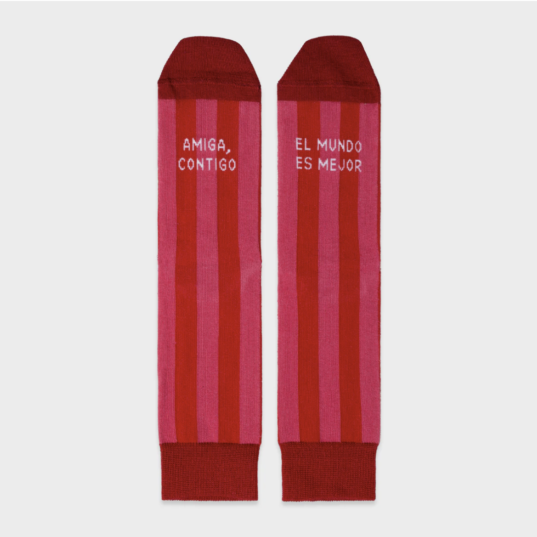 Calcetines "Amiga contigo el mundo es mejor" - UO
