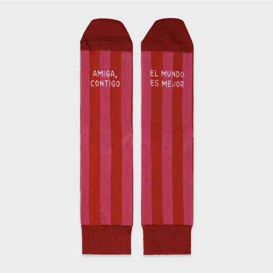 Calcetines "Amiga contigo el mundo es mejor" - UO