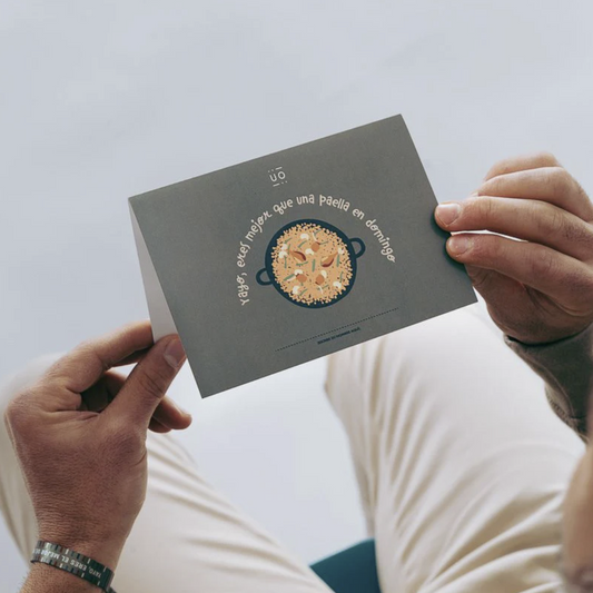 Postal "YAYO, ERES MEJOR QUE UNA PAELLA EN DOMINGO"- UO