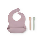 Set de babero y 2 cucharas FOOD KIT ROSA - TOUS