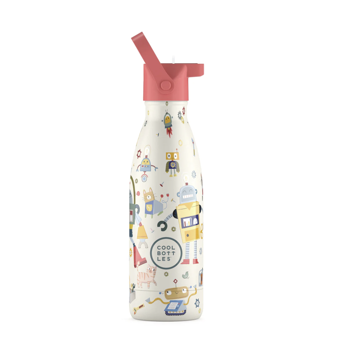 Botella Térmica Infantil de Acero Inoxidable MESSY ROBOTS 350ml - COOL BOTTLES