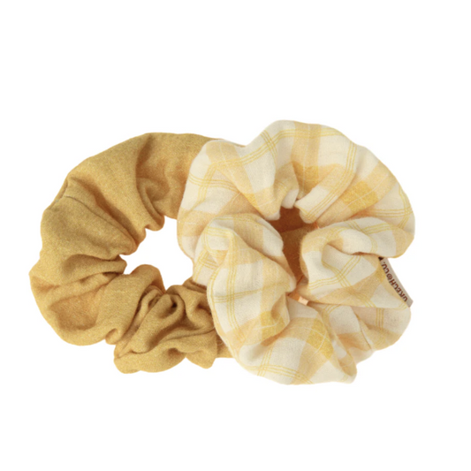 Set 2 Scrunchies de algodón orgánico BUCKWHEAT - Grech&Co