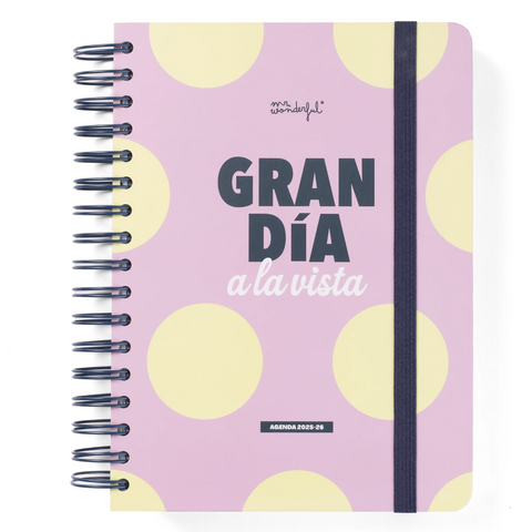 Agenda escolar pequeña 2025-26 diaria GRAN DÍA A LA VISTA - Mr. Wonderful