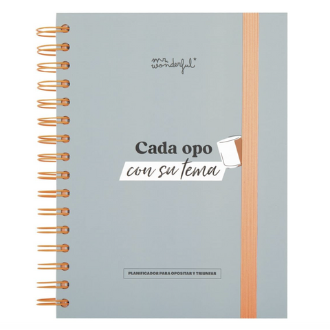 Planificador para opositores CADA OPO CON SU TEMA - Mr. Wonderful