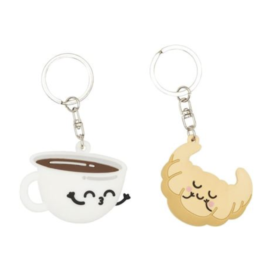 Set 2 llaveros CAFÉ Y CROISSANT - Mr. Wonderful