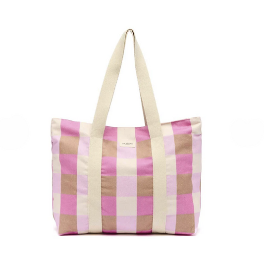Tote bag CUADROS BEIGE - DRAEGER