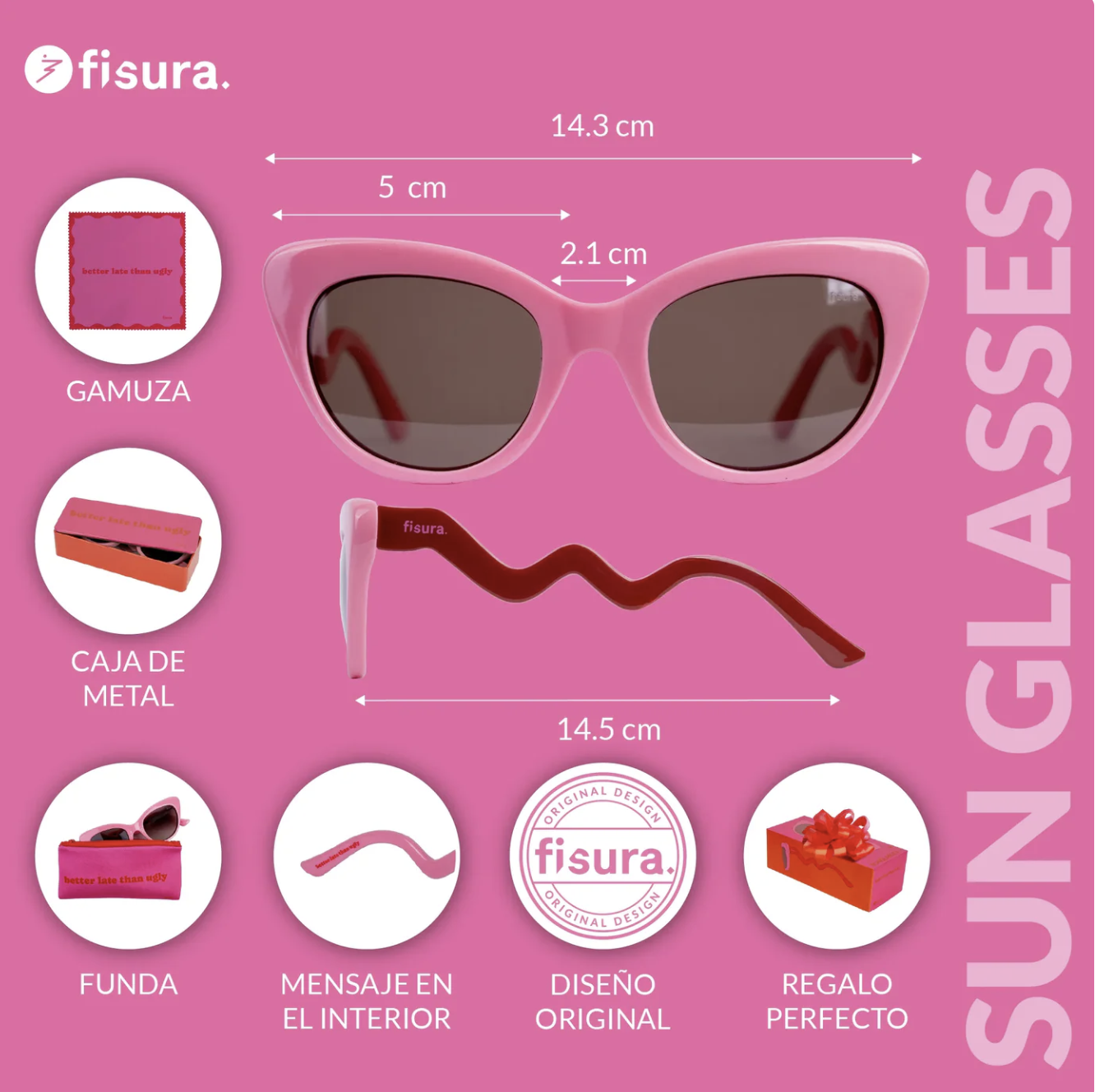 Gafas de sol BETTER LATE THAN UGLY - Fisura