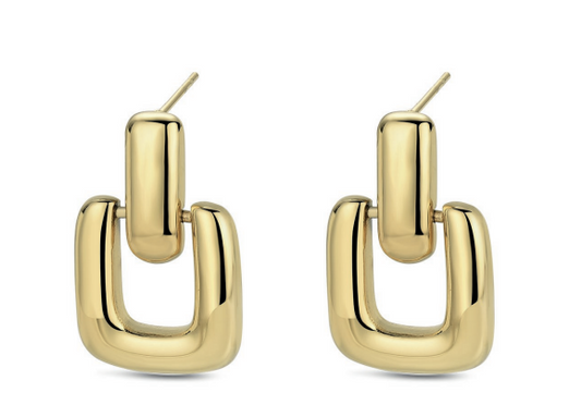 Pendientes ESLABÓN CUADRADO - Rocío Martín