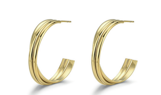 Pendientes ARO TRIPLE HILO - Rocío Martín