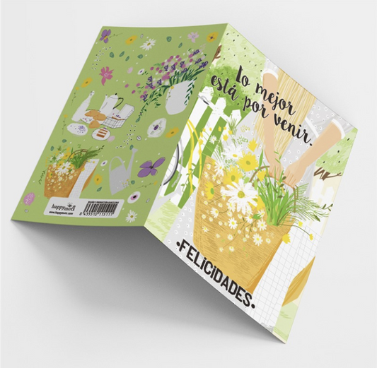 Postal LO MEJOR ESTÁ POR VENIR - Happy Mots