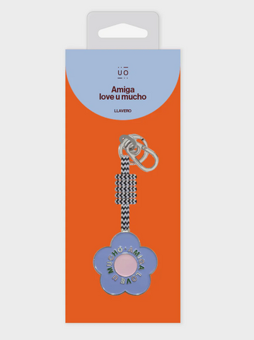 Llavero metálico "Amiga love U mucho" - UO