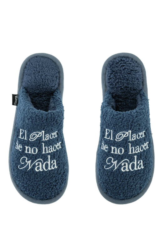 Zapatillas “El placer de no hacer nada” azul - FISURA