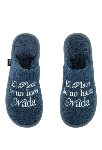 Zapatillas “El placer de no hacer nada” azul - FISURA